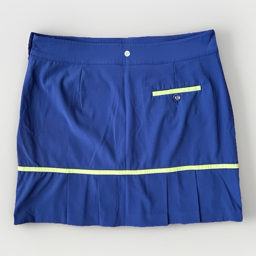 EP New York Pro Golf Tech Skort Size 6 Blue Green Pockets Pickleball Tennis